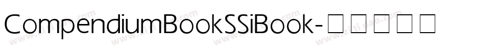 Compendium Book SSi Book字体转换